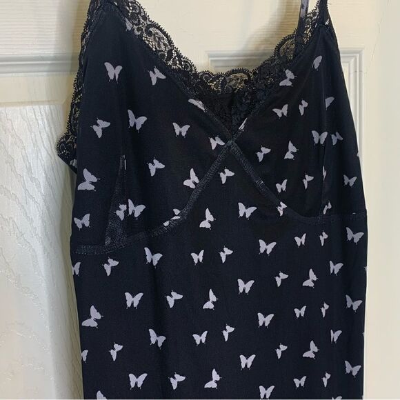 Wild Fable Black Butterfly Slip Dress Size Large - Picture 4 of 11